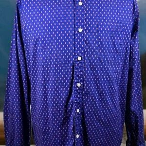 Crown & Ivy Blue and Pink Dot Men's Shirt